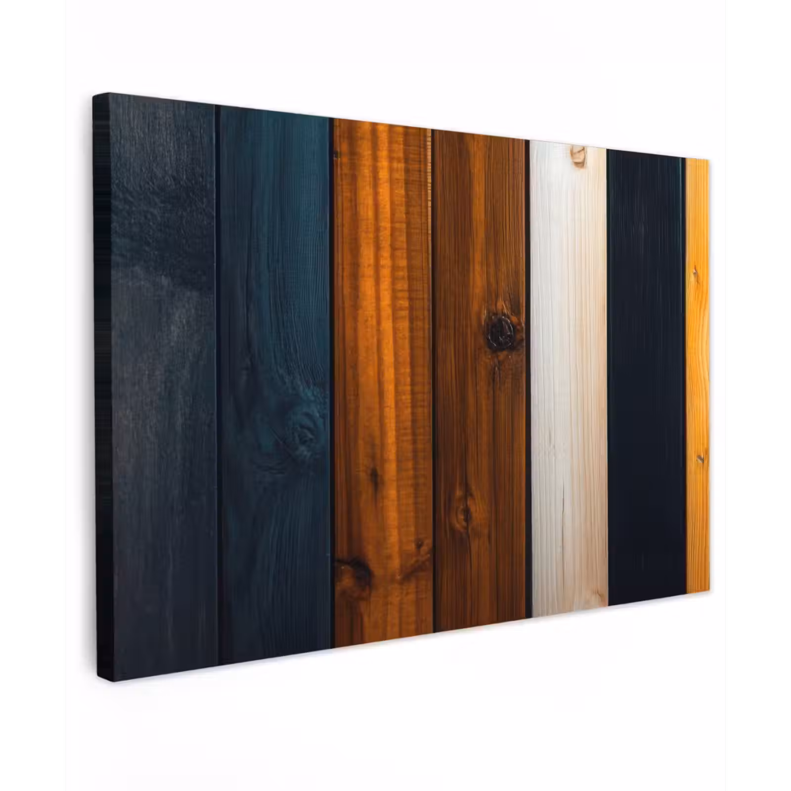 Canvas schilderij - Hout - Planken - Donker - Warm — 1