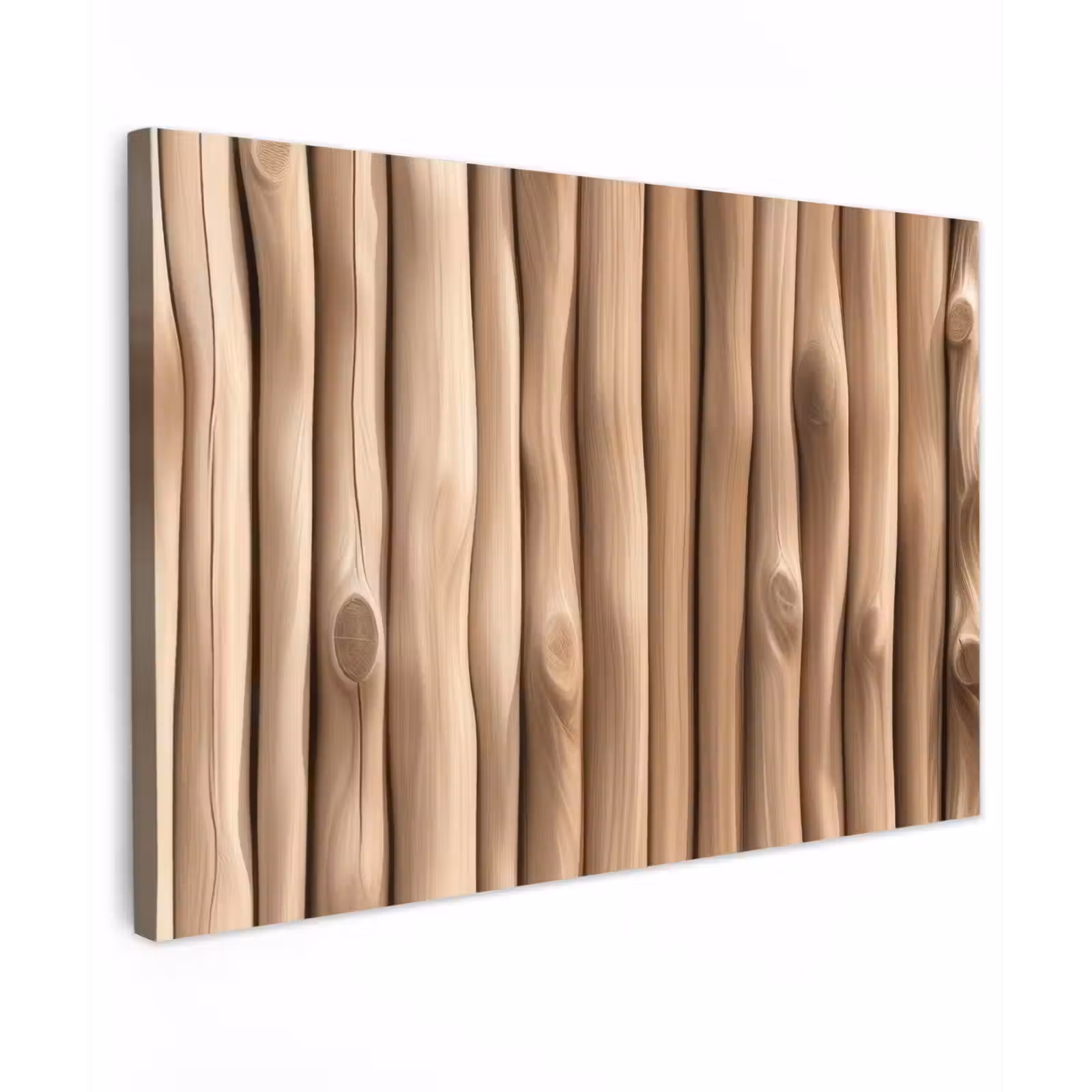 Canvas schilderij - Hout - Stam - Lichtbruin — 1