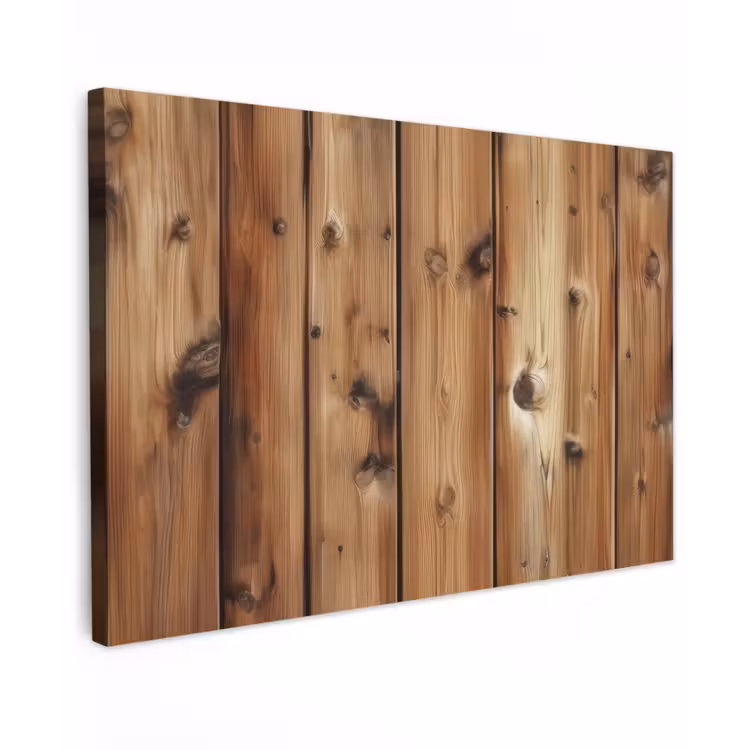 Canvas schilderij - Hout - Planken - Bruin — 1