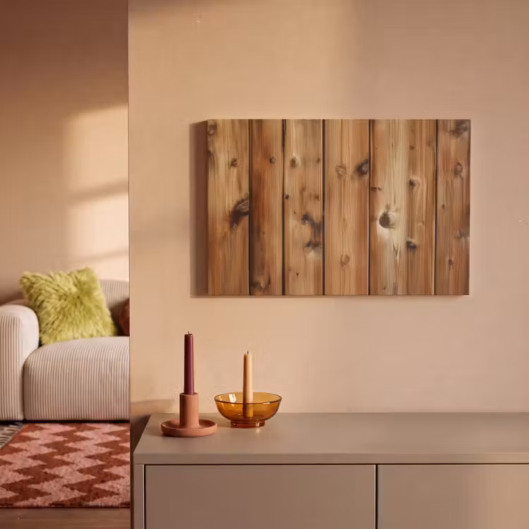 Canvas schilderij - Hout - Planken - Bruin — 2