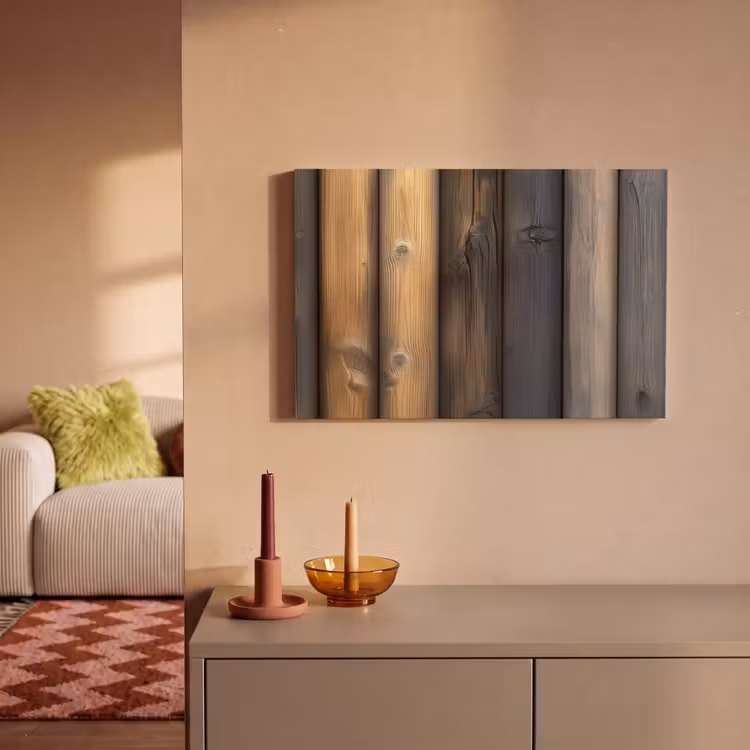 Canvas schilderij - Hout - Planken - Gemengd — 2