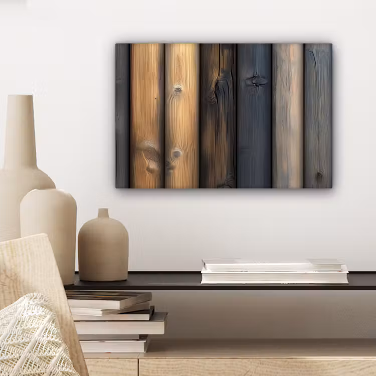 Canvas schilderij - Hout - Planken - Gemengd — 5