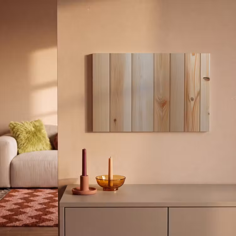 Canvas schilderij - Hout - Planken - Licht — 2