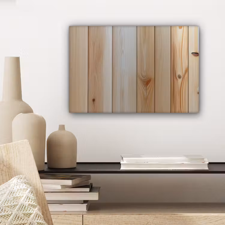 Canvas schilderij - Hout - Planken - Licht — 5