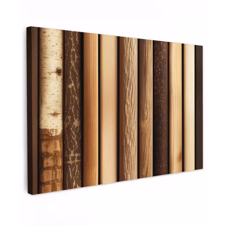 Canvas schilderij - Hout - Planken - Natuurlijk — 1