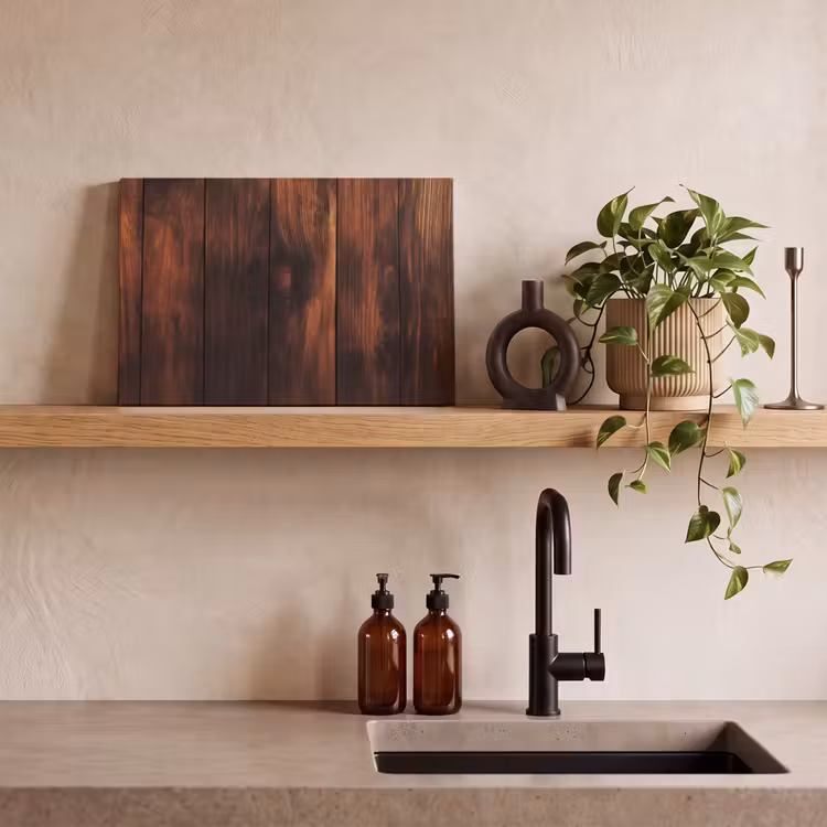 Canvas schilderij - Hout - Planken - Vintage - Donkerbruin — 3