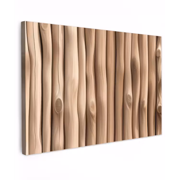 Canvas schilderij - Hout - Stam - Lichtbruin — 1