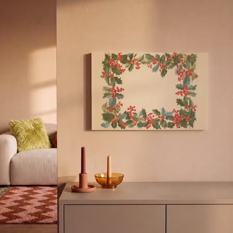 Canvas schilderij - Hulstrand - Bessen - Beige — 2