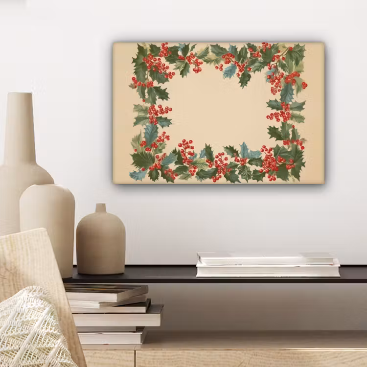 Canvas schilderij - Hulstrand - Bessen - Beige — 5