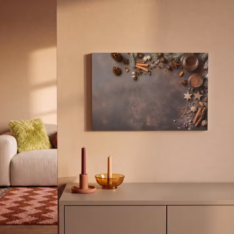 Canvas schilderij - Kaneel - Christmas - Bruin - Brons — 2