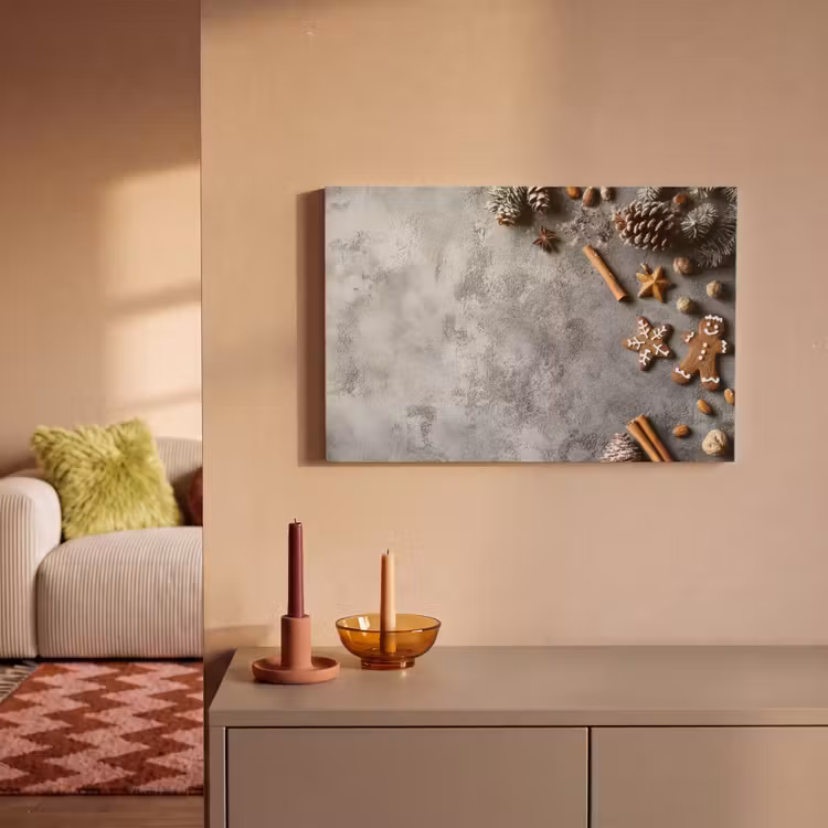Canvas schilderij - Kerst - Bakken - Grijs - Landelijk — 2