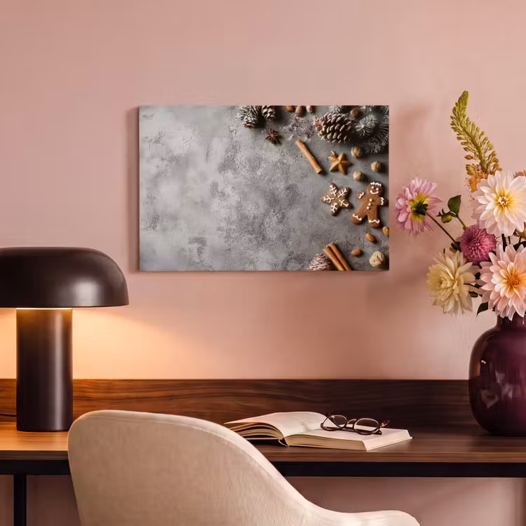 Canvas schilderij - Kerst - Bakken - Grijs - Landelijk — 4