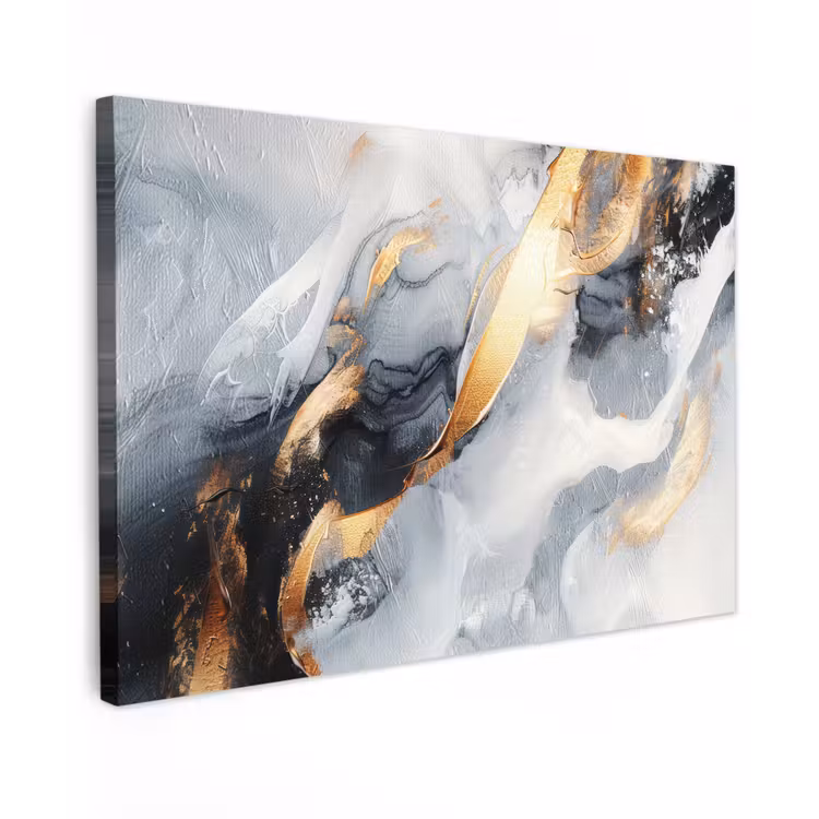 Canvas schilderij - Kunst - Goud - Luxe - Abstract - Modern — 1