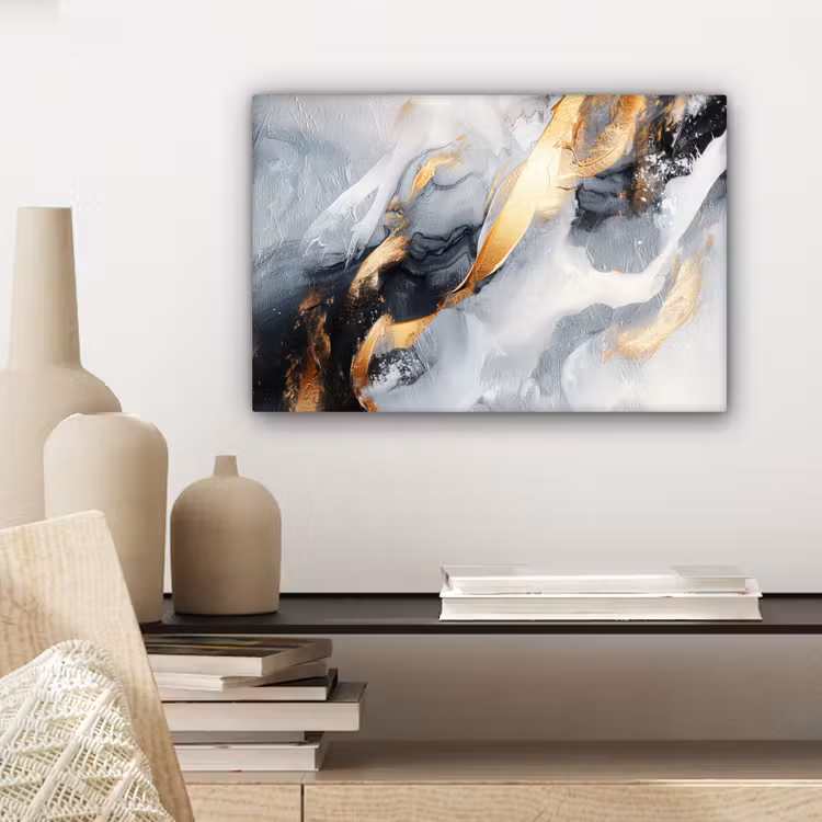 Canvas schilderij - Kunst - Goud - Luxe - Abstract - Modern — 5