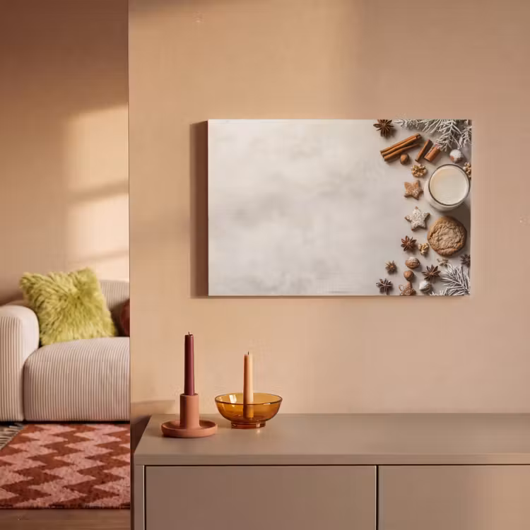 Canvas schilderij - Winter - Kerst - Specerijen - Wit — 2