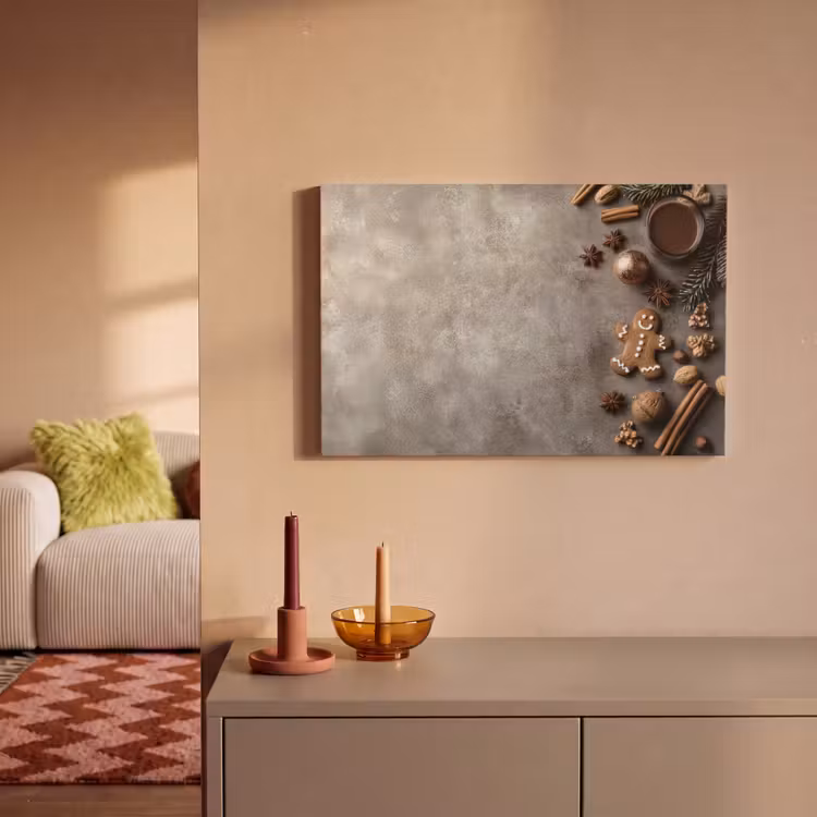 Canvas schilderij - Winter - Kerst - Warm - Eten — 2