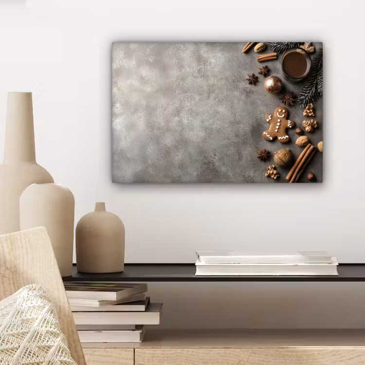 Canvas schilderij - Winter - Kerst - Warm - Eten — 5