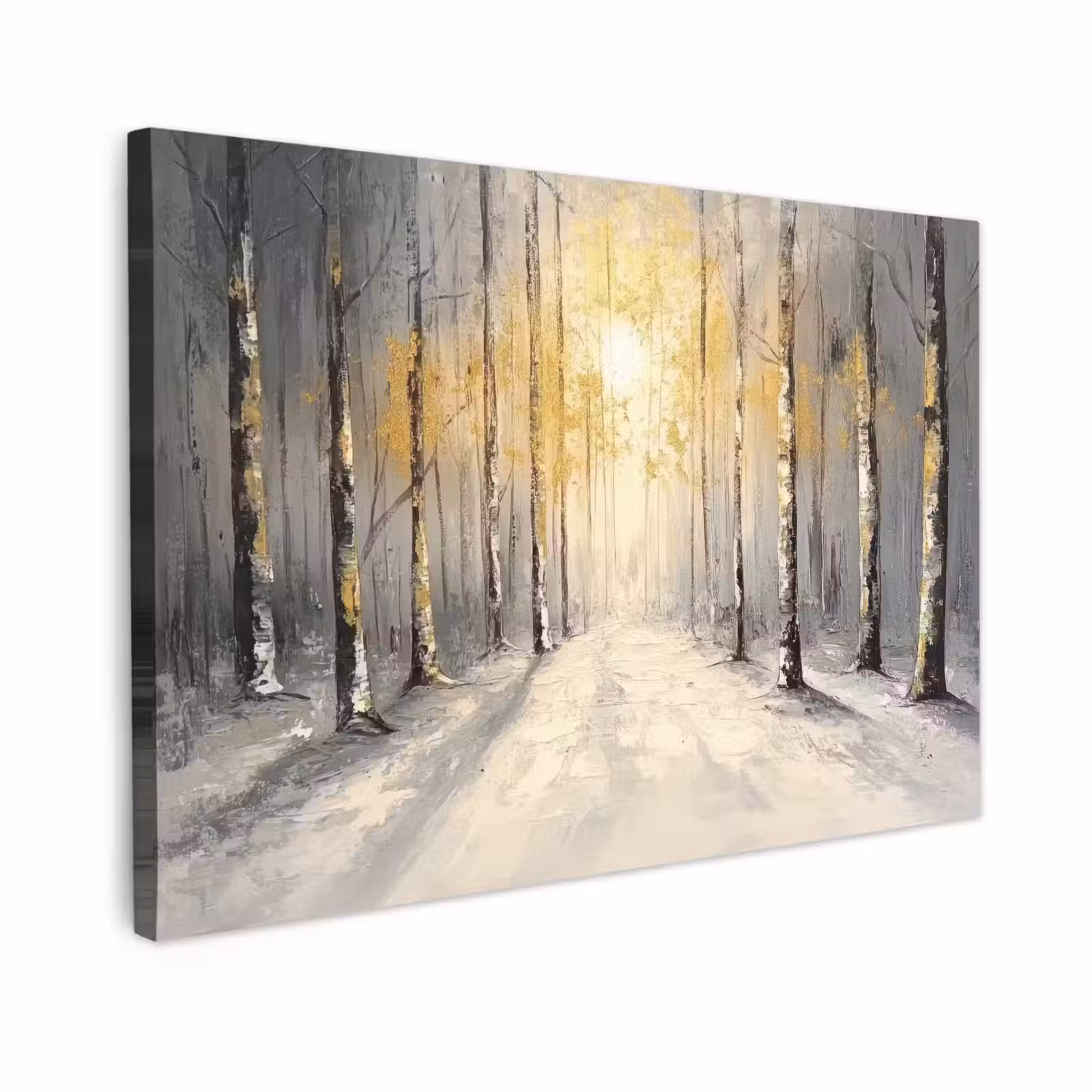 Canvas schilderij - Winter - Abstract - Sneeuw - Natuur - Zon — 1