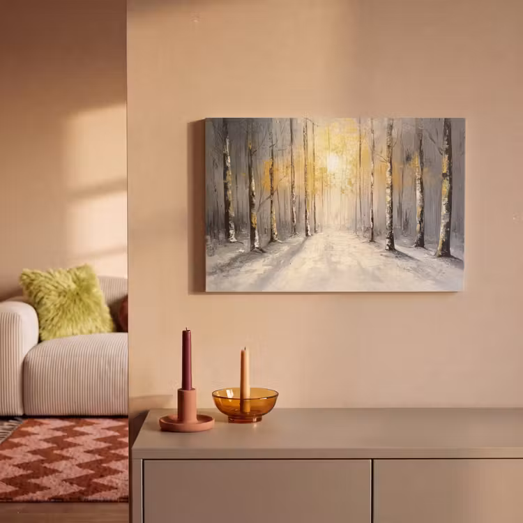 Canvas schilderij - Winter - Abstract - Sneeuw - Natuur - Zon — 2