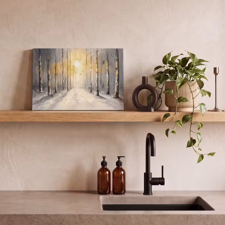 Canvas schilderij - Winter - Abstract - Sneeuw - Natuur - Zon — 3