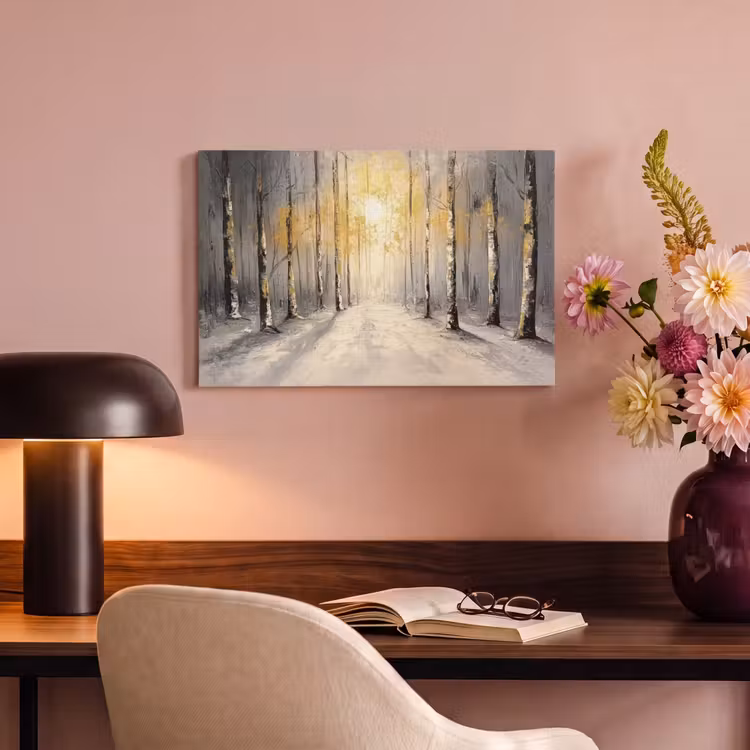 Canvas schilderij - Winter - Abstract - Sneeuw - Natuur - Zon — 4
