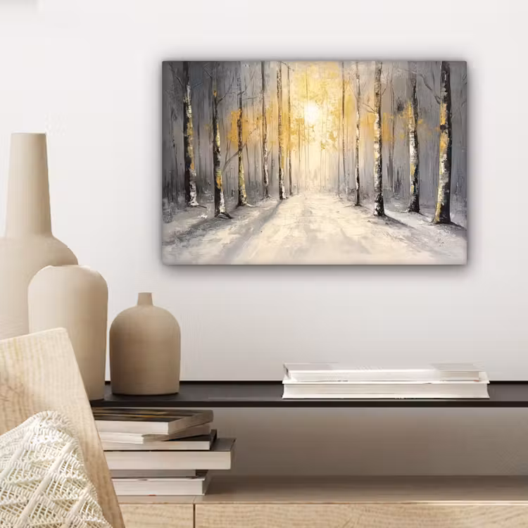 Canvas schilderij - Winter - Abstract - Sneeuw - Natuur - Zon — 5