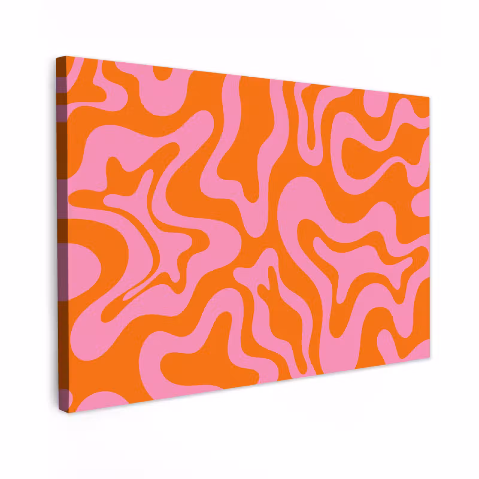 Canvas schilderij - Patroon - Roze - Oranje - Abstract - Modern — 1