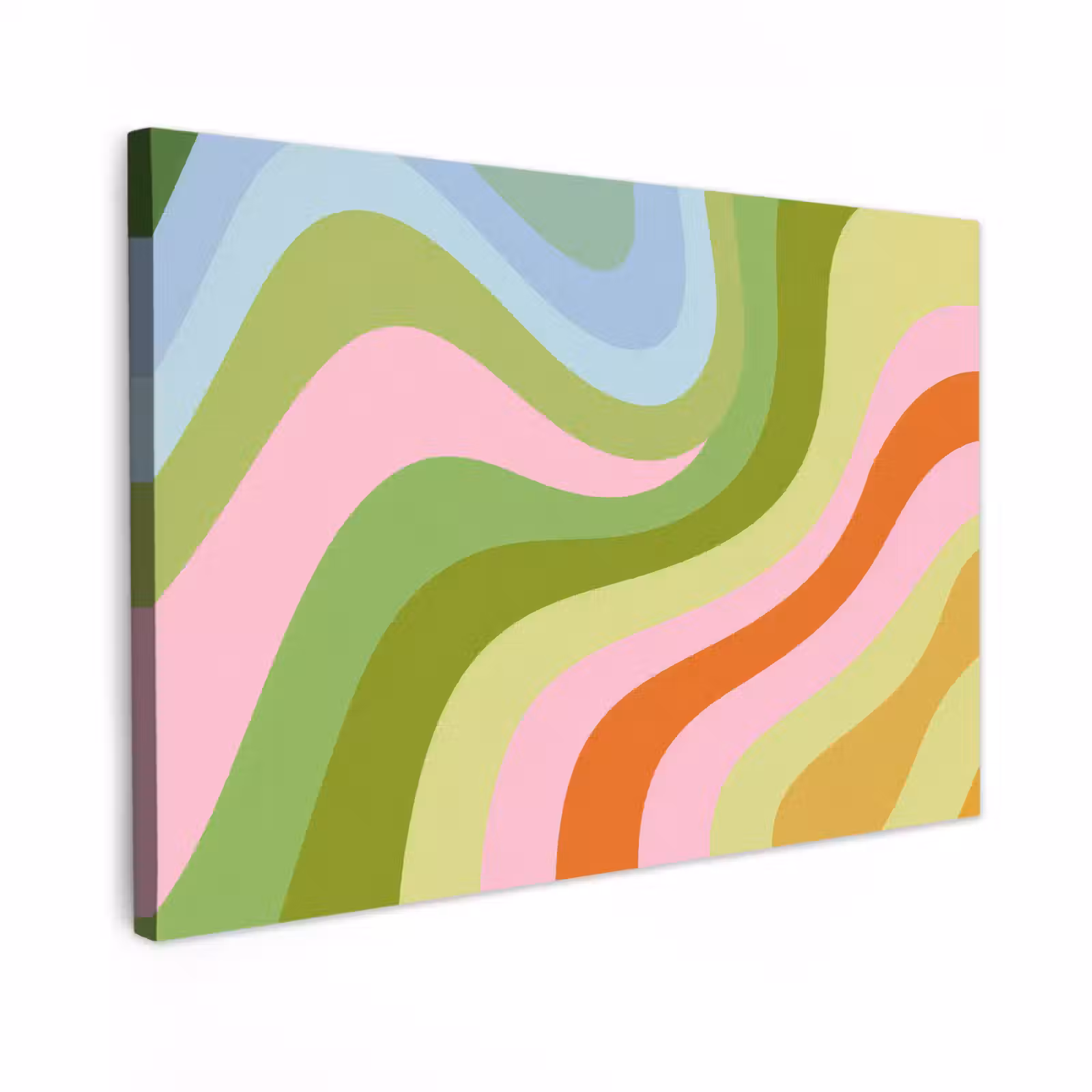 Canvas schilderij - Lijnen - Pasteltinten - Golvend — 1