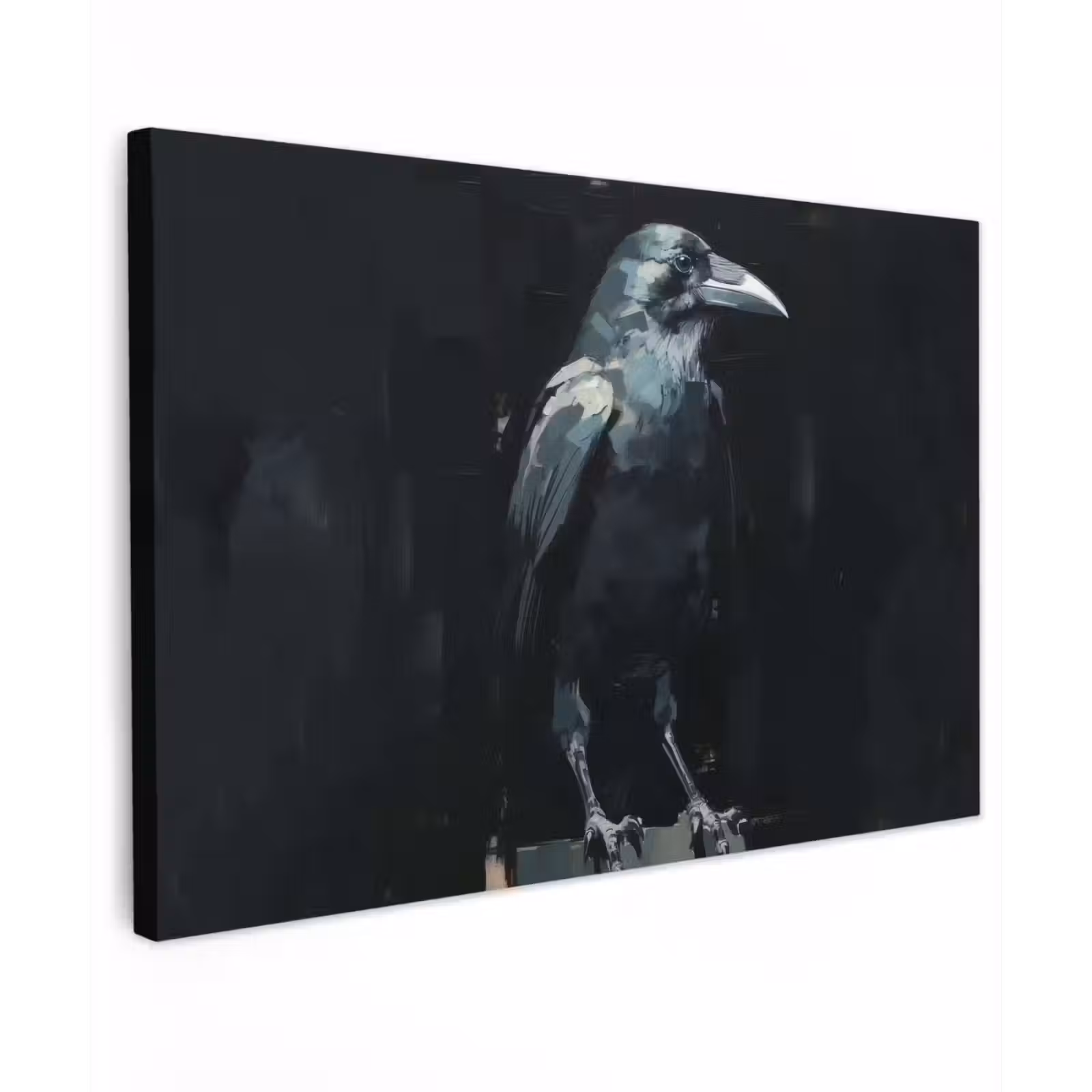 Canvas schilderij - Raaf - Vogels - Zwart — 1