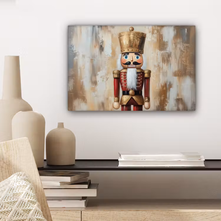 Canvas schilderij - Kerst - Poppetje - Abstract — 5