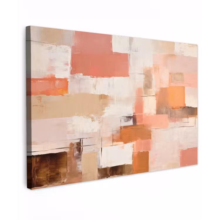 Canvas schilderij - Kunst - Roze - Abstract — 1