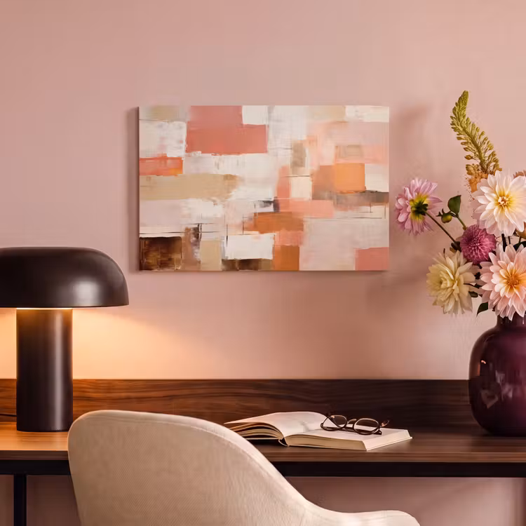 Canvas schilderij - Kunst - Roze - Abstract — 4
