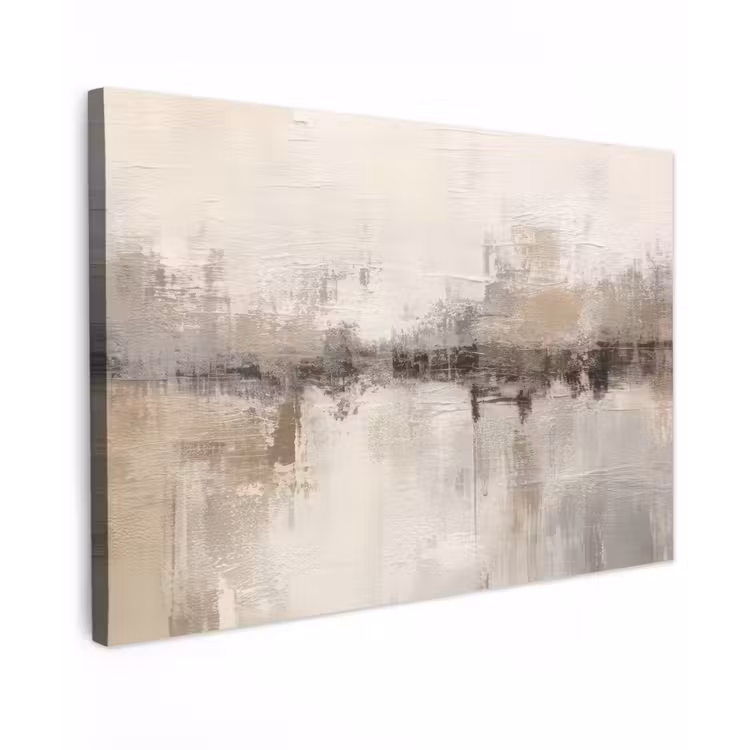 Canvas schilderij - Moderne kunst - Abstract - Beige — 1