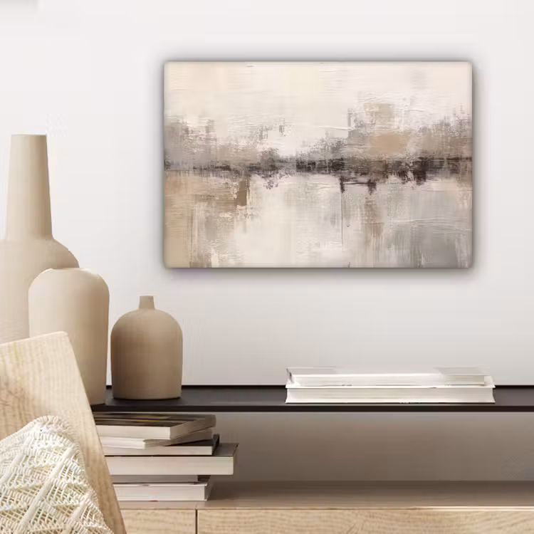 Canvas schilderij - Moderne kunst - Abstract - Beige — 5