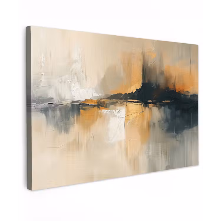 Canvas schilderij - Moderne kunst - Abstract - Zwart — 1