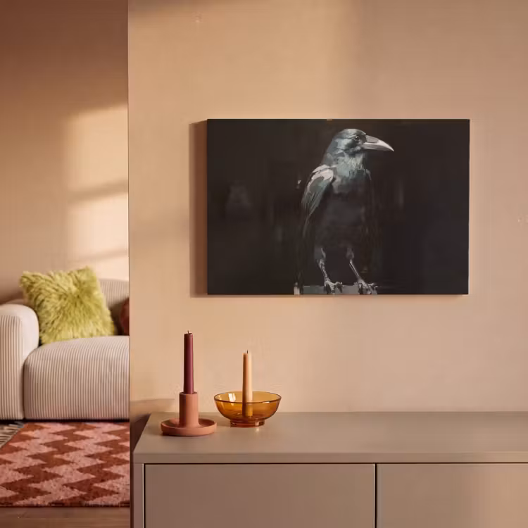 Canvas schilderij - Raaf - Vogels - Zwart — 2