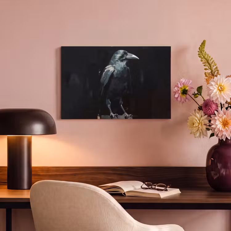Canvas schilderij - Raaf - Vogels - Zwart — 4