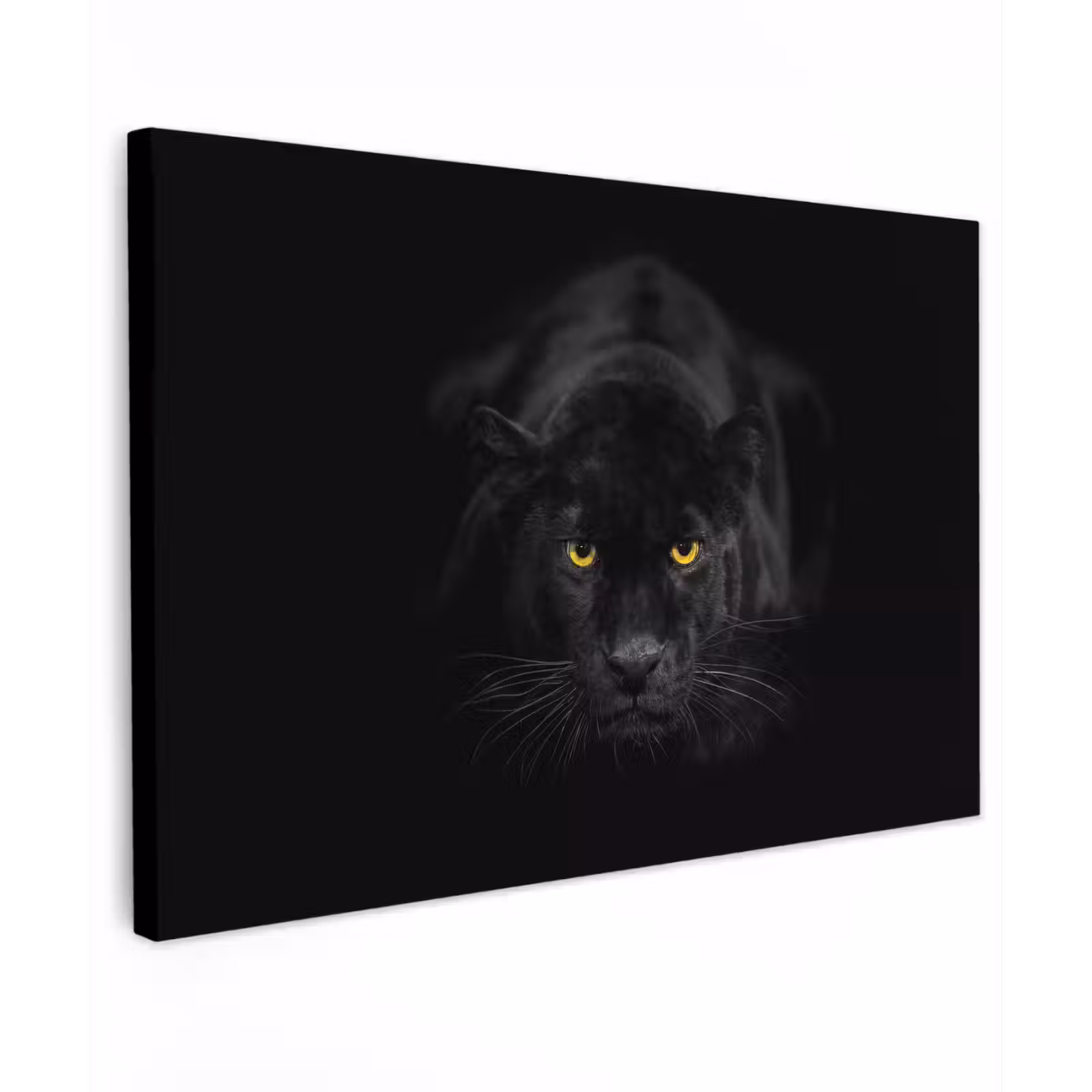 Canvas schilderij - Panter - Dieren - Zwart - Ogen — 1