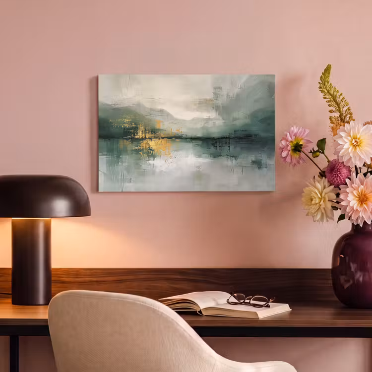 Canvas schilderij - Groen - Modern - Abstract - Goud — 4