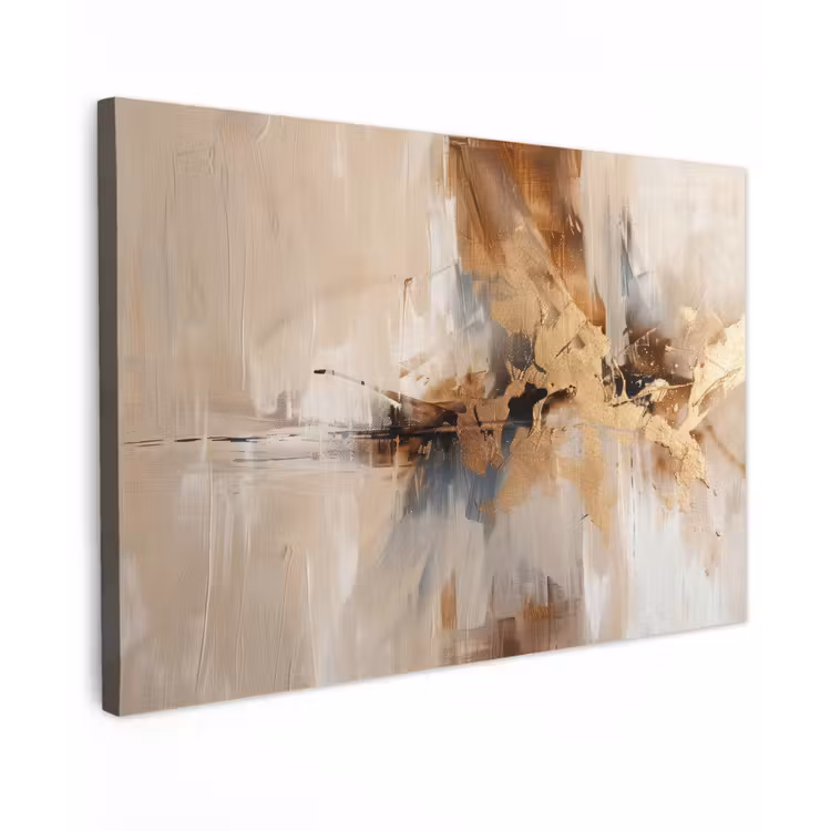 Canvas schilderij - Modern - Bruin - Abstract - Beige — 1