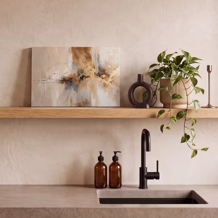 Canvas schilderij - Modern - Bruin - Abstract - Beige — 3