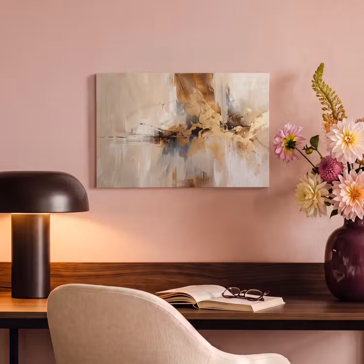 Canvas schilderij - Modern - Bruin - Abstract - Beige — 4
