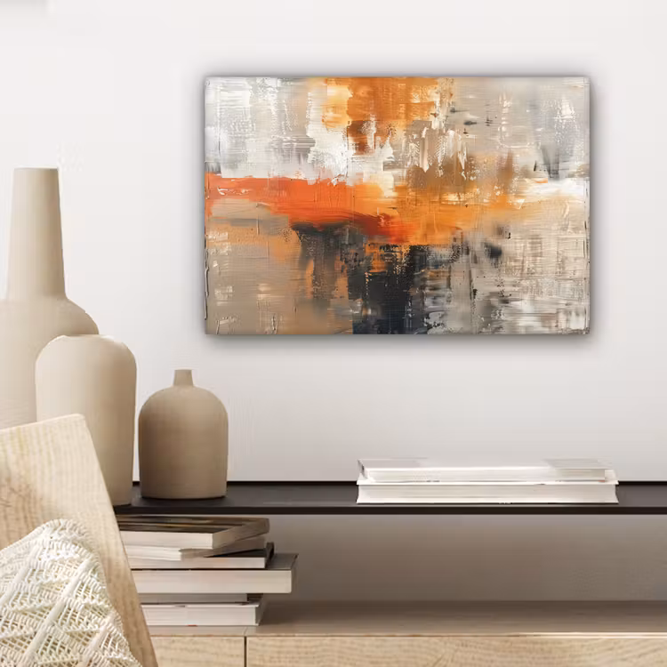 Canvas schilderij - Moderne kunst - Abstract - Goud - Grijs — 5