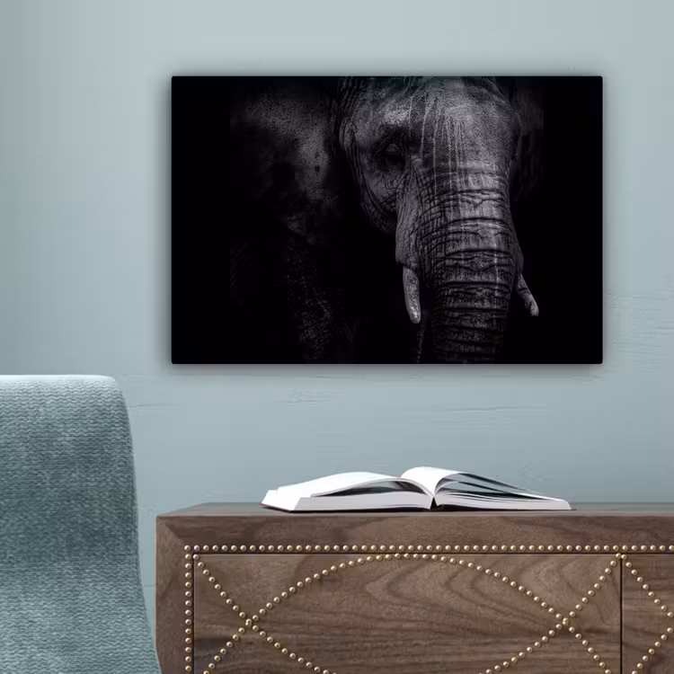 Canvas schilderij - Olifant - Dier - Portret — 4