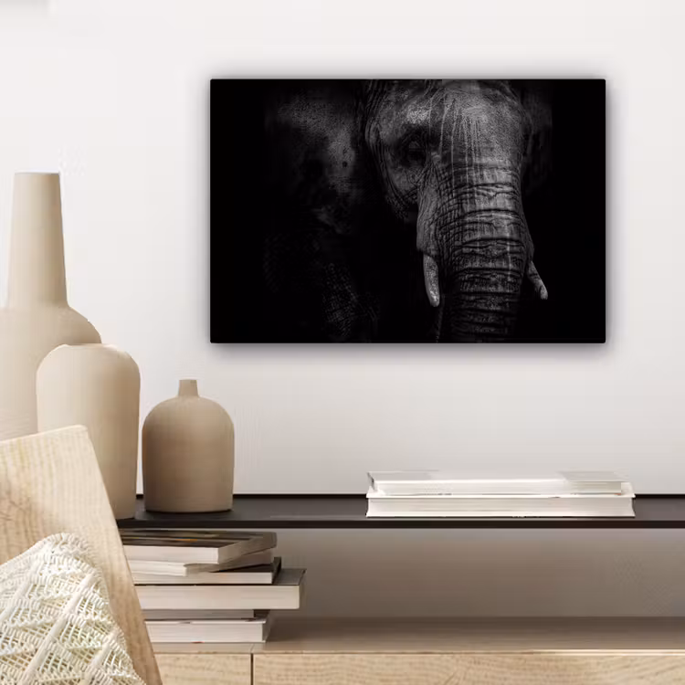 Canvas schilderij - Olifant - Dier - Portret — 5