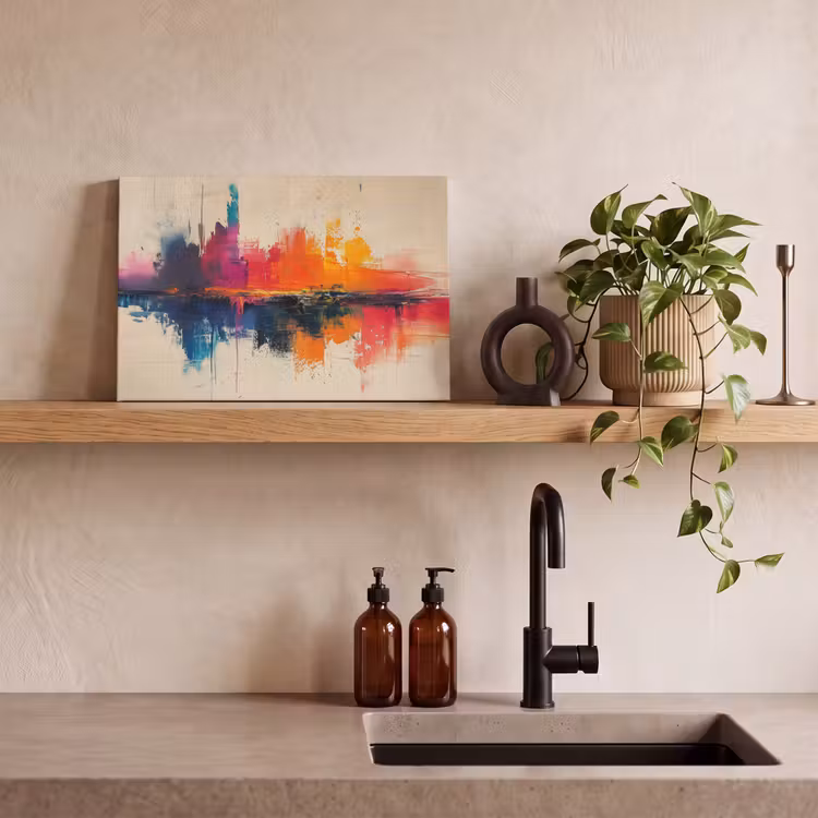 Canvas schilderij - Watercolor - Kunst - Modern — 3