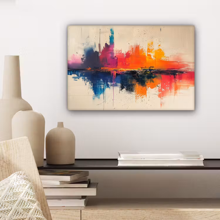 Canvas schilderij - Watercolor - Kunst - Modern — 5