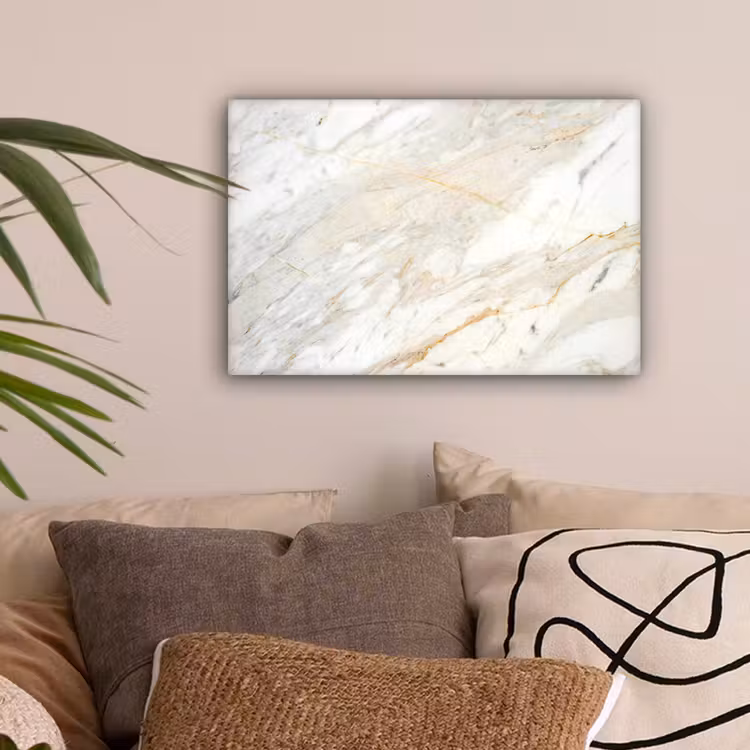 Canvas schilderij - Zwart-wit foto van marmer — 2