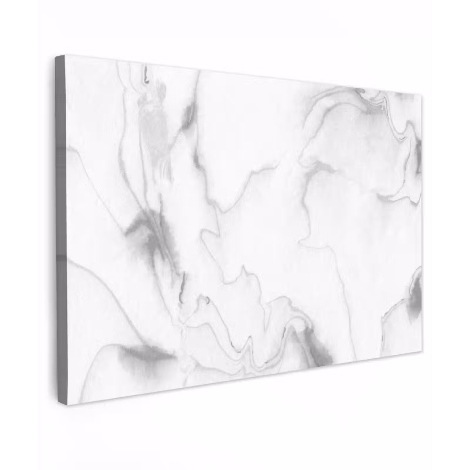 Canvas schilderij - Marmer - Grijs - Wit - Abstract - Marmerlook — 1