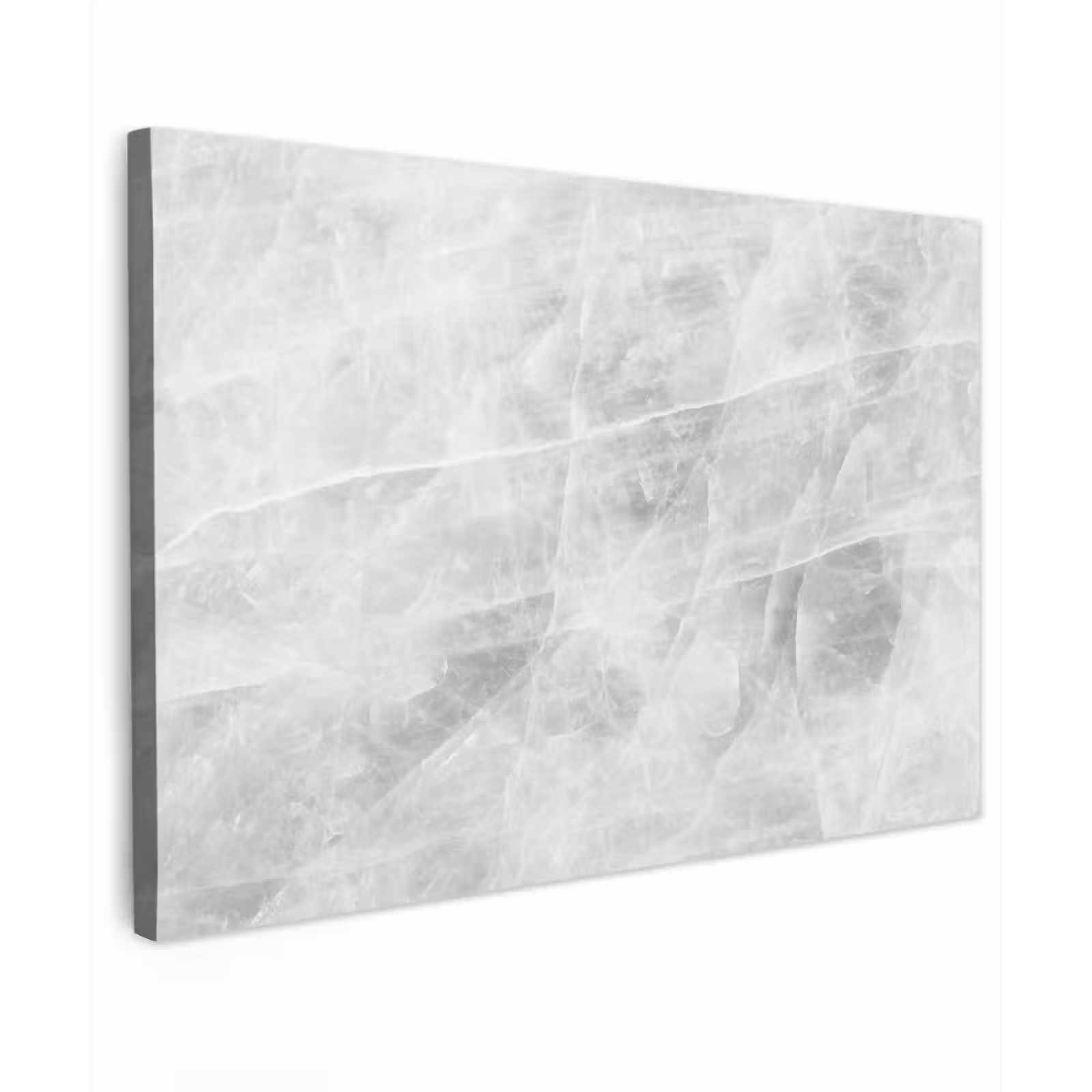 Canvas schilderij - Marmer - Steen - Wit - Luxe - Marmerlook — 1